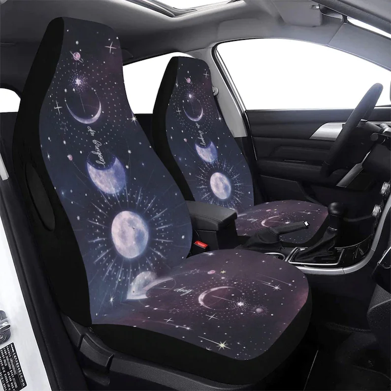 

Spiritual stars/moon/astrology car seat covers - set of 2