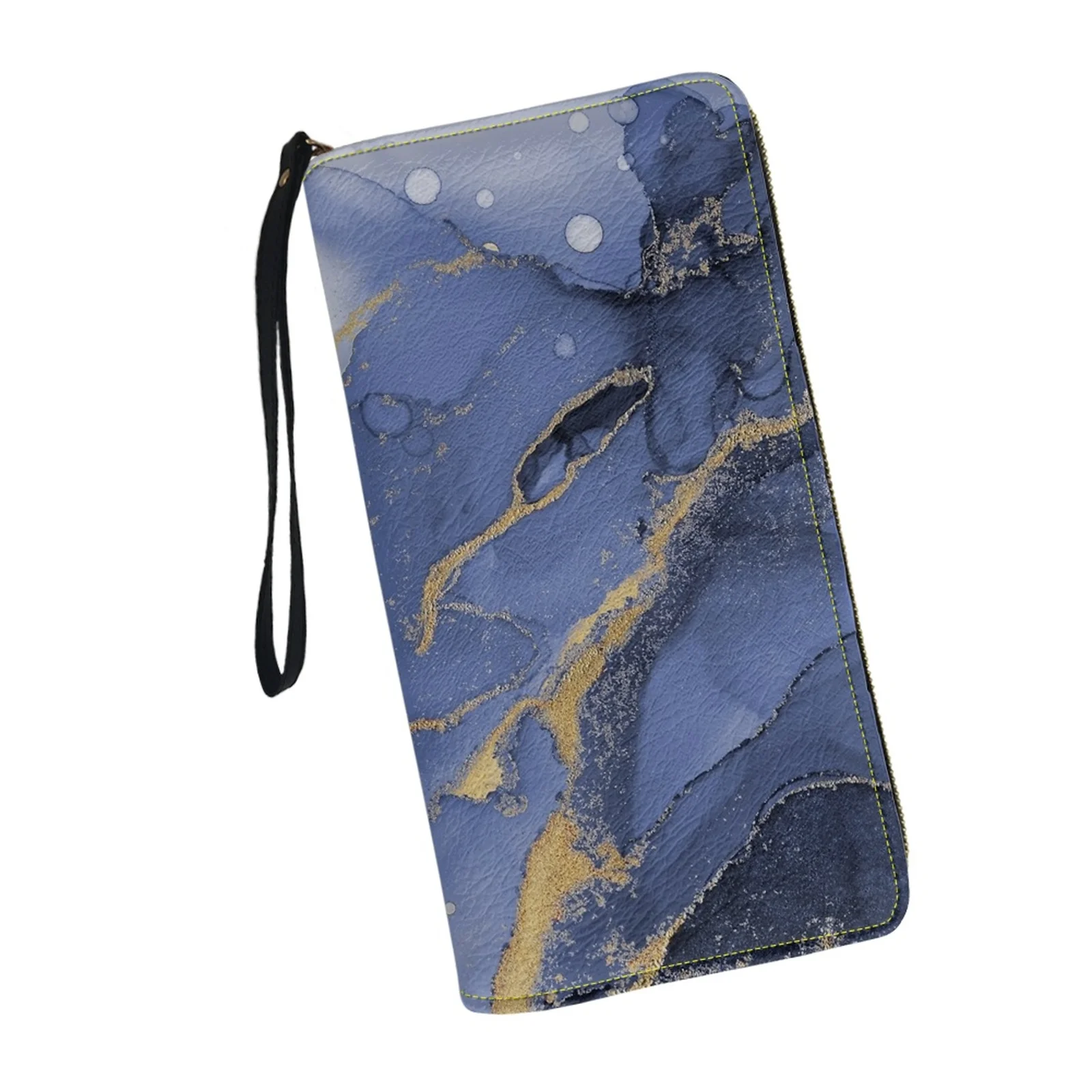 Belidome Marble Wallets for Womens Leather RFID Blocking Design Zip Around Card Holder Organizer Ladies Travel Clutch Wristlet