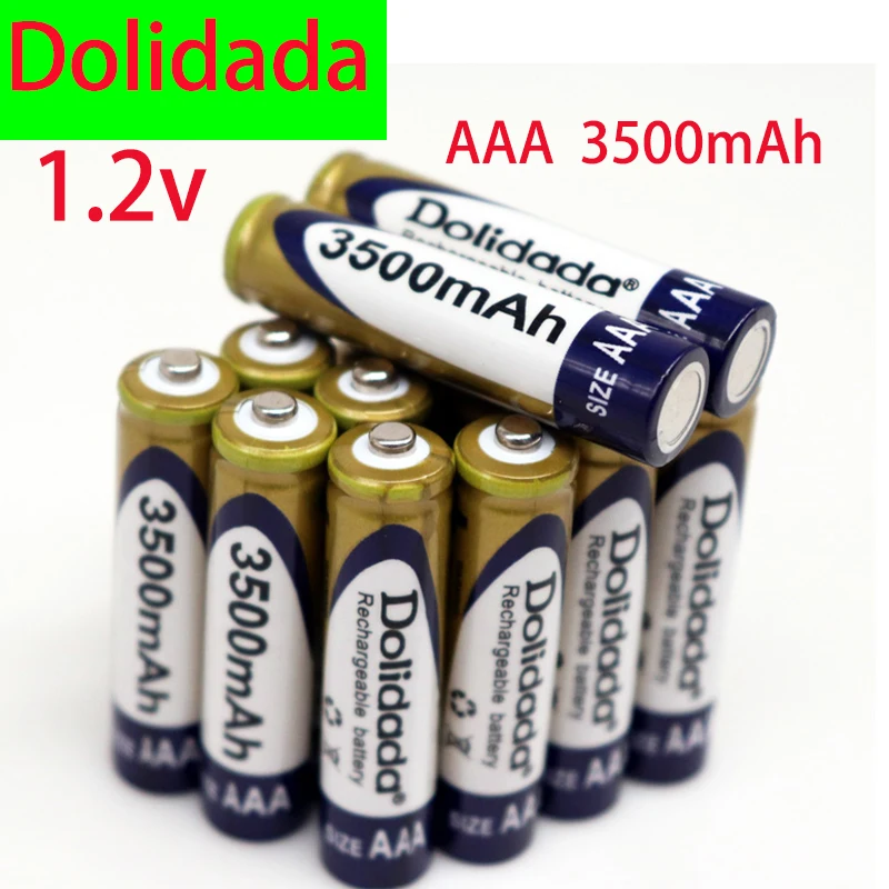 

Dolidada 1.2V AAA battery 3500mAh Ni-MH Rechargeable aa Battery For CD/MP3 players, torches, remote controls