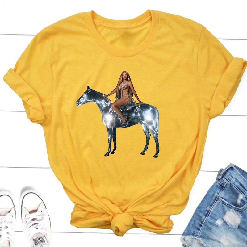 Футболка Beyonce с рисунком эпохи Возрождения и мировой тур хлопковая футболка из 2023