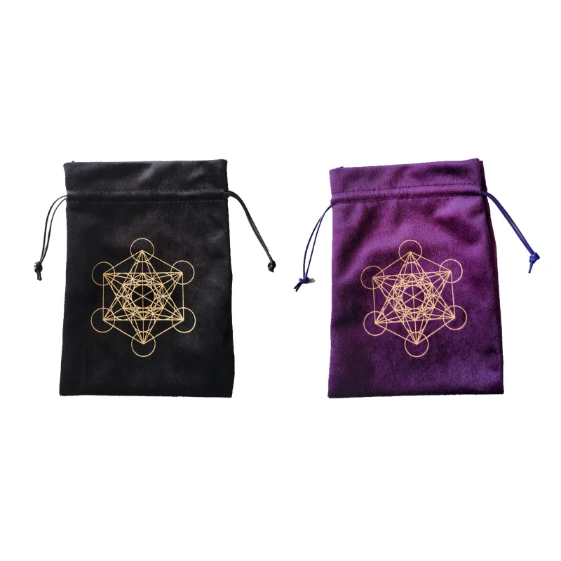 

Pendulum Divination Tablecloth Card Pad Dowsing Altar Table Cloth Board Game Drawstring Flannel Bag Tarots Storage Pouch R66E