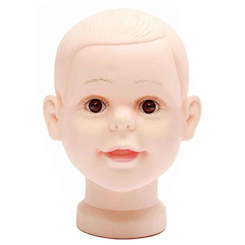 

Children Mannequin Baby Dolls Shop Window Doll's Head Cap Glasses