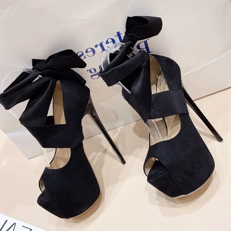 Eilyken/пикантные женские туфли-лодочки с открытым носком и перекрестными ремешками