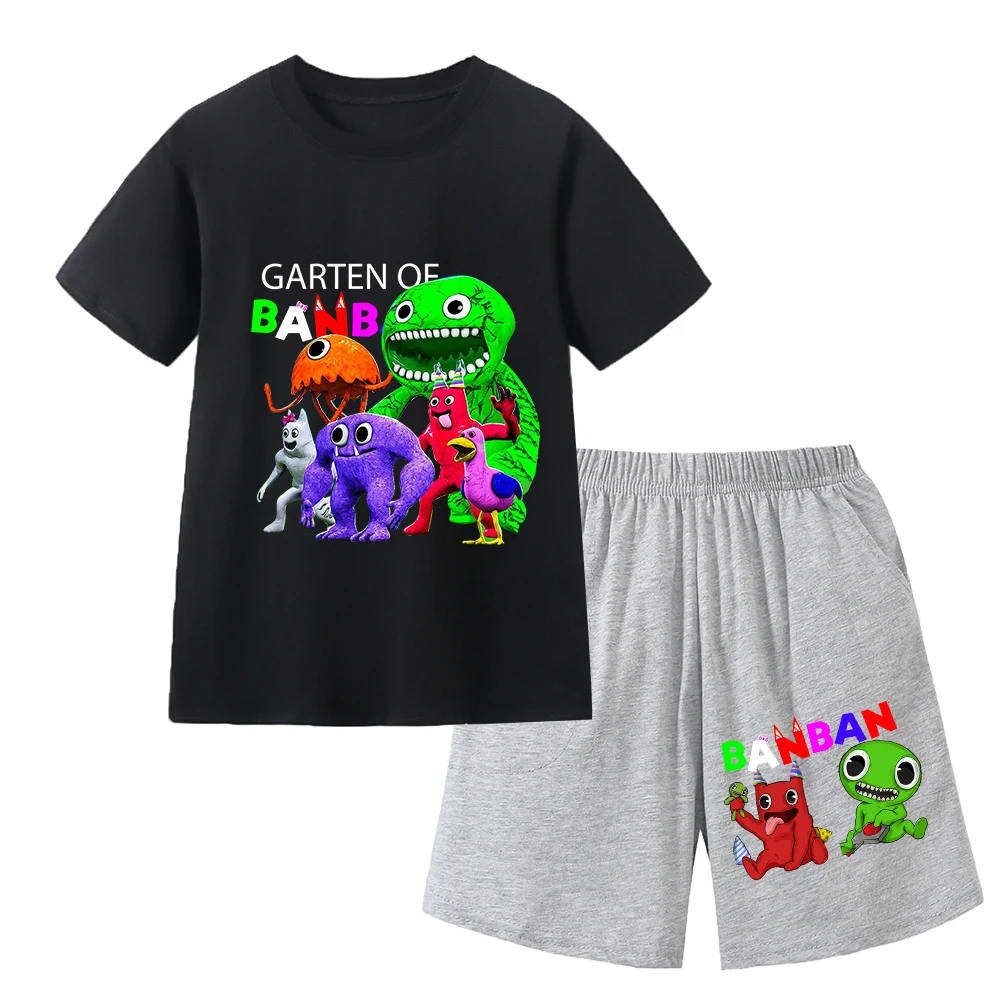 

Kid Garden of Banban Top Set Boys Short Sleeves T-shirt Suit Child Tee Suits Fashion Children Clothing Outfit Holiday 3D Print