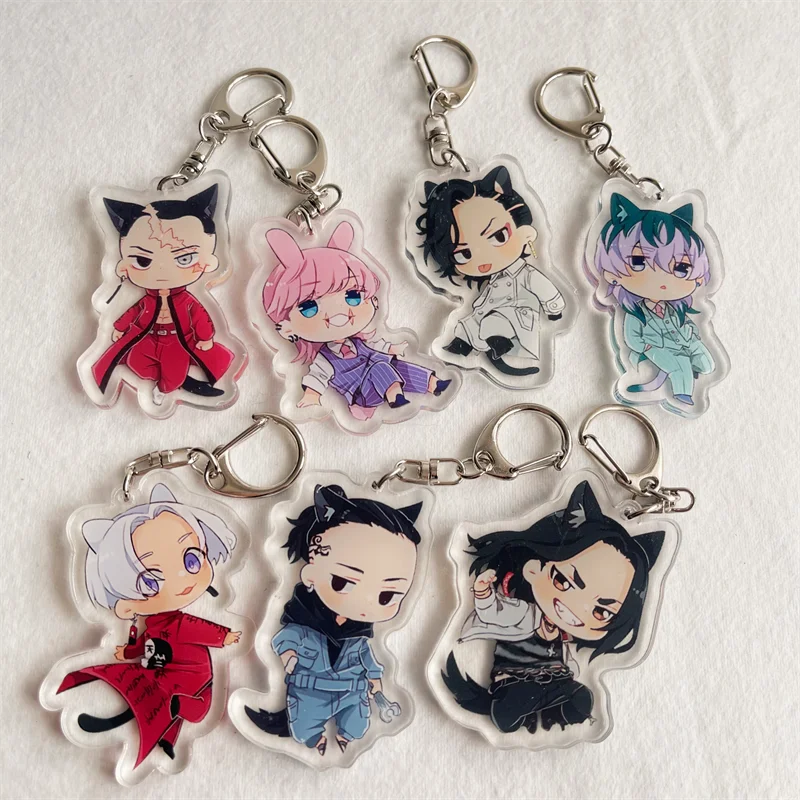 

Manga Tokyo Avengers Sano Manjiro Anime Figure Acrylic Keychain Key Chain Accessories Cute Hanagaki Budo Children Gift