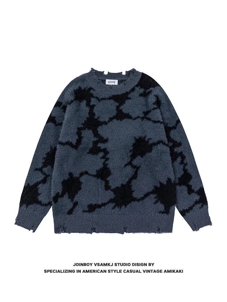 Mu Shibao американский винтажный модный бренд Fried Street осень 2023 новый вязаный