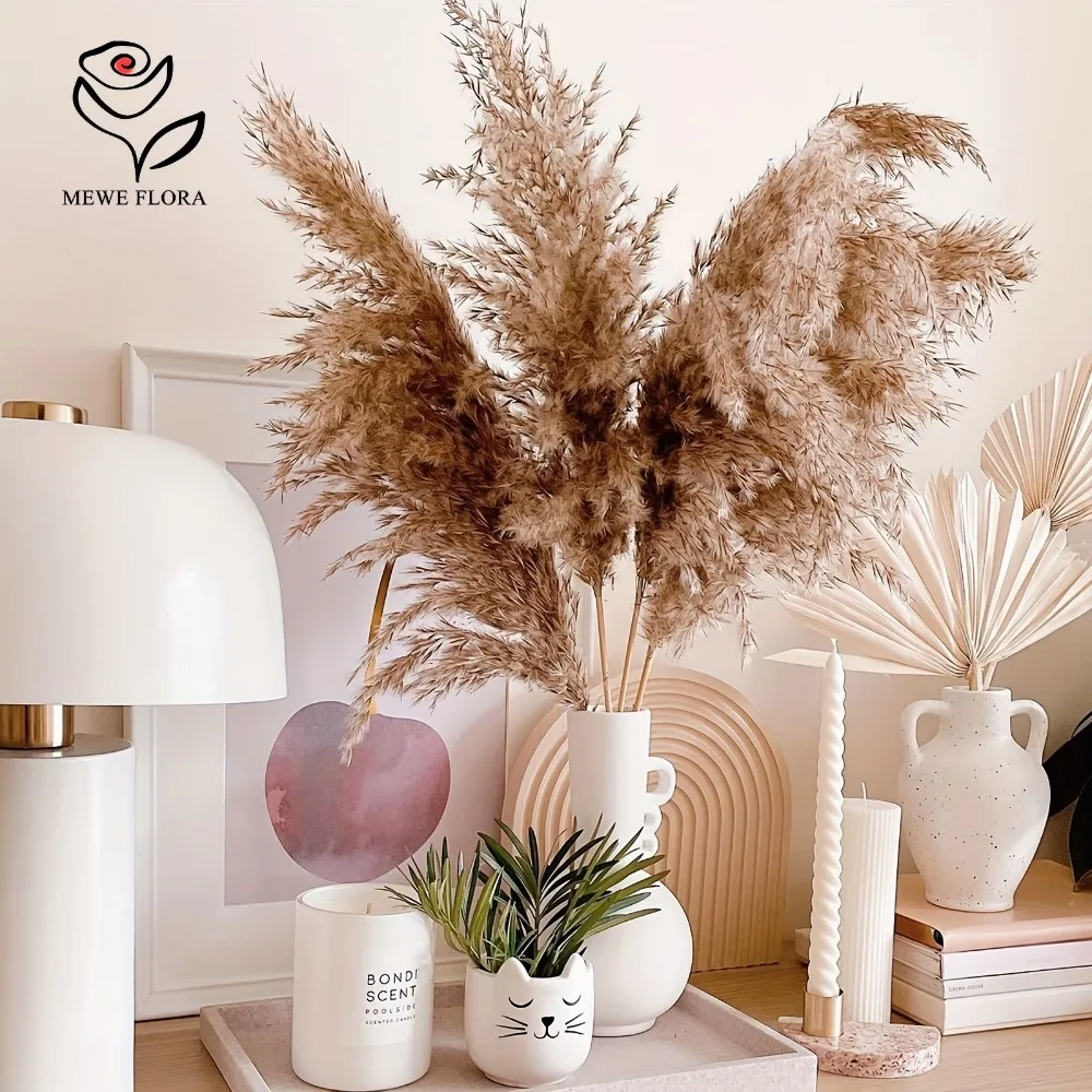 

30pcs Dried Flower Natural Fluffy Pampas Grass Boho Christmas Home Decoration Bunny Tail Grass Whisk Bunch Party Wedding Decor