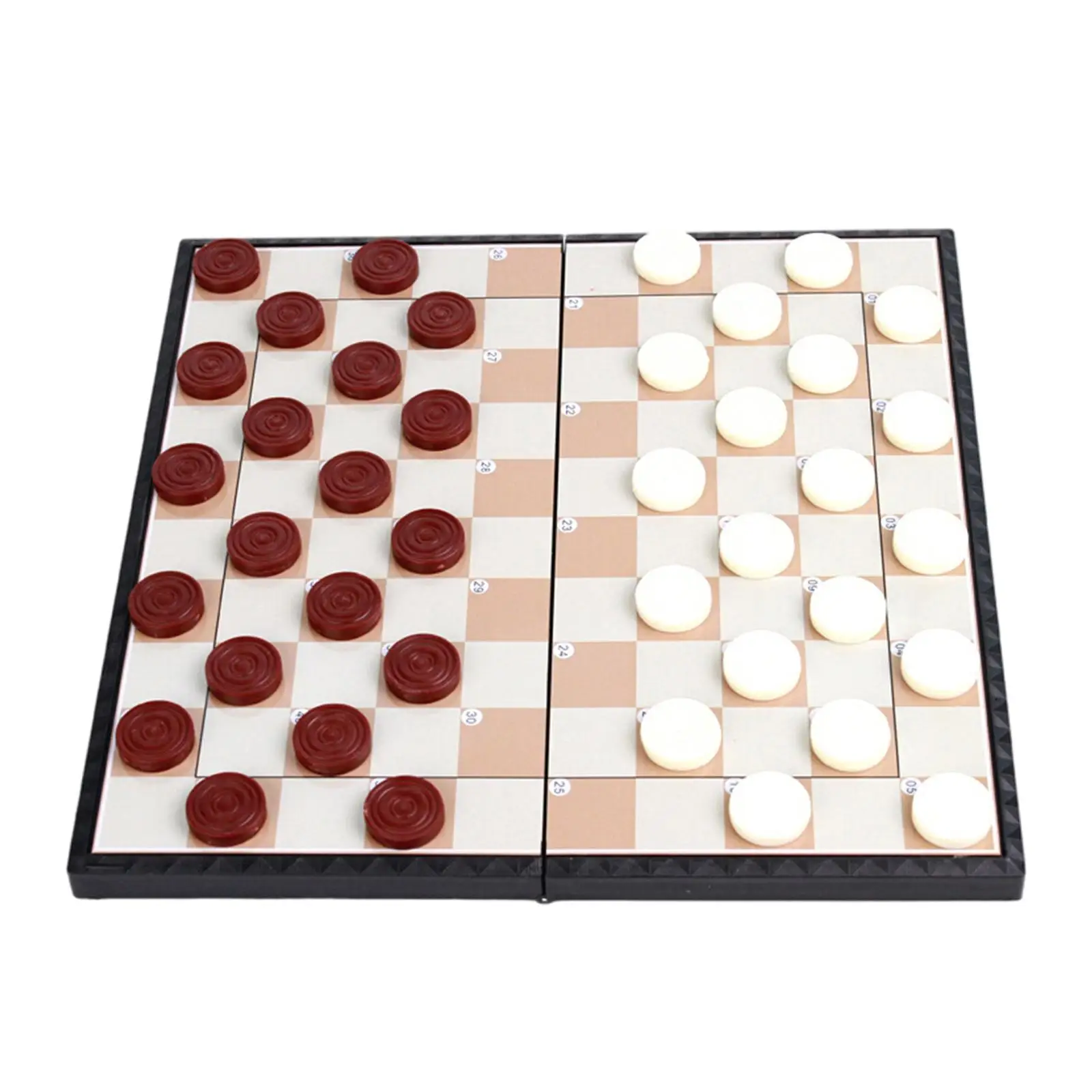 

Checkers Board Game Set Traditional Portable Educational Toy for