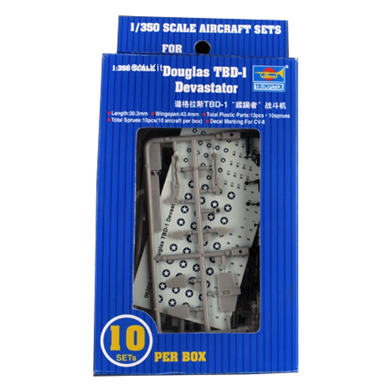 Trumpeter 06203, 1/350, США Дуглас, TBD-1 TBD1, девастатор, стартер, набор самолетов для USS Hornet, пластиковая сборка, набор для моделирования