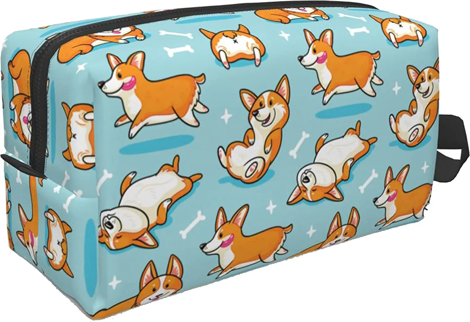 

Милая синяя дорожная Сумочка для туалетных принадлежностей, косметичка, сумочка, большие аксессуары для женщин и девушек, подарки, Водонепр...