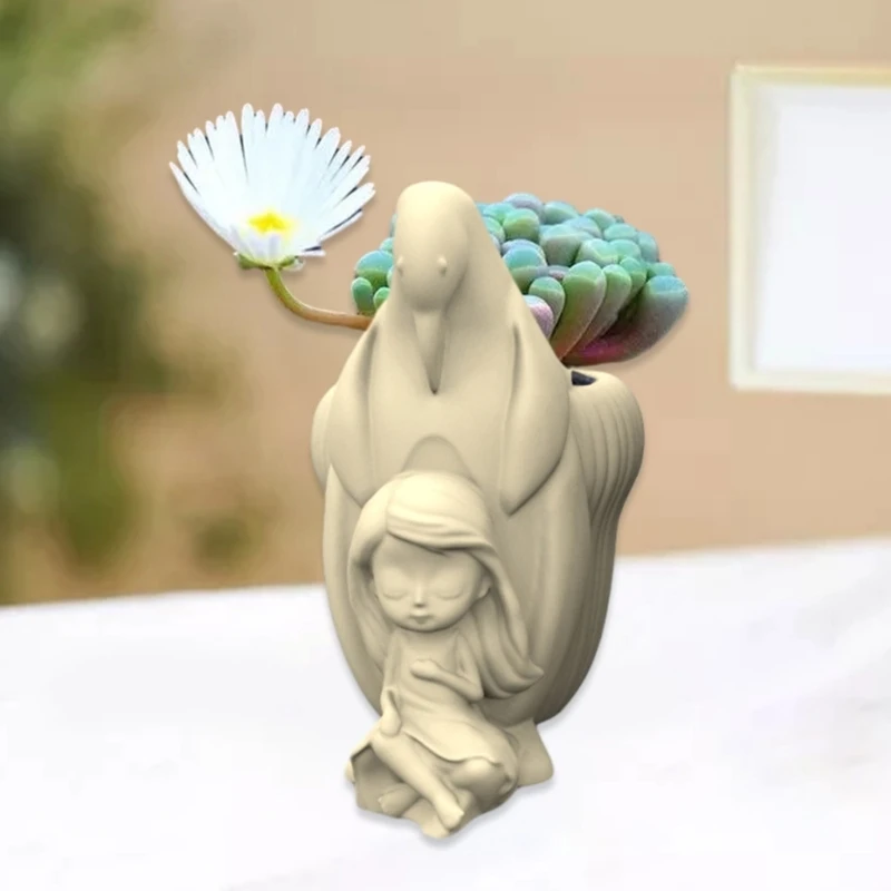 

Penguins & Girls Resin Mold Pen Holder Pot Silicone Mold DIY Decoration Tool