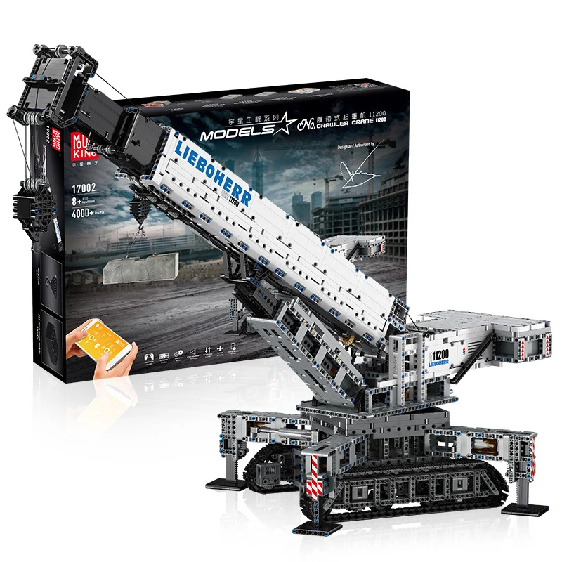 

2021 Mould King 17002 Crawler Crane Brain Toys Building Block Toys Set Legoi Rc Truck Block Brick Toy For Kids