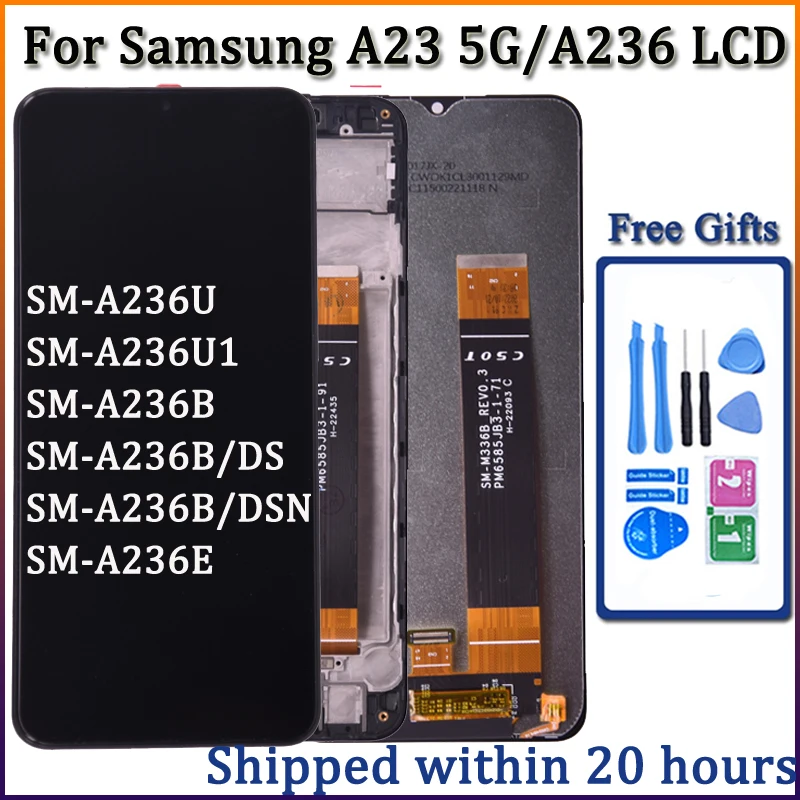 6 ''для Samsung A23 5G A236 ЖК-дисплей с сенсорным экраном дигитайзер в сборе для A236U A236B