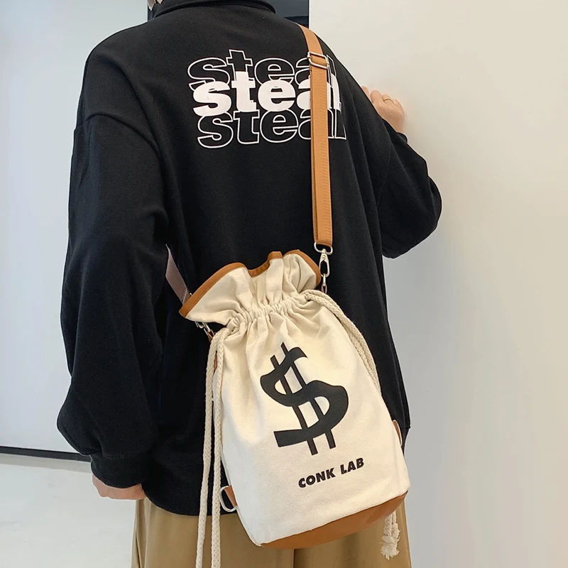 

Messenger Bag Fashion Brand European / American Fashion Multi-purpose Bag Canvas Bag Students Draw Original Shoulder Bag
