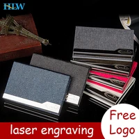 laser engraved logo luxury credit card holder business card holder protective shell wallet metal commercial bank card wallet