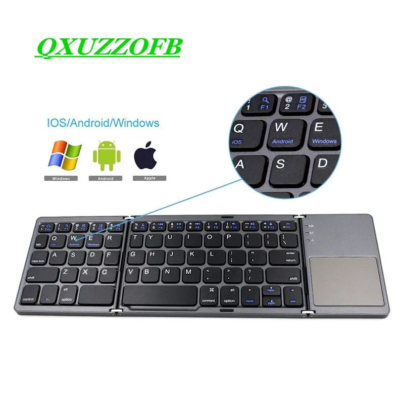 Laptop Keyboard Bluetooth Wireless For IOS Android Windows Ipad Tablet Notebook Smart Phone Folding Mini Keyboard With Touchpad