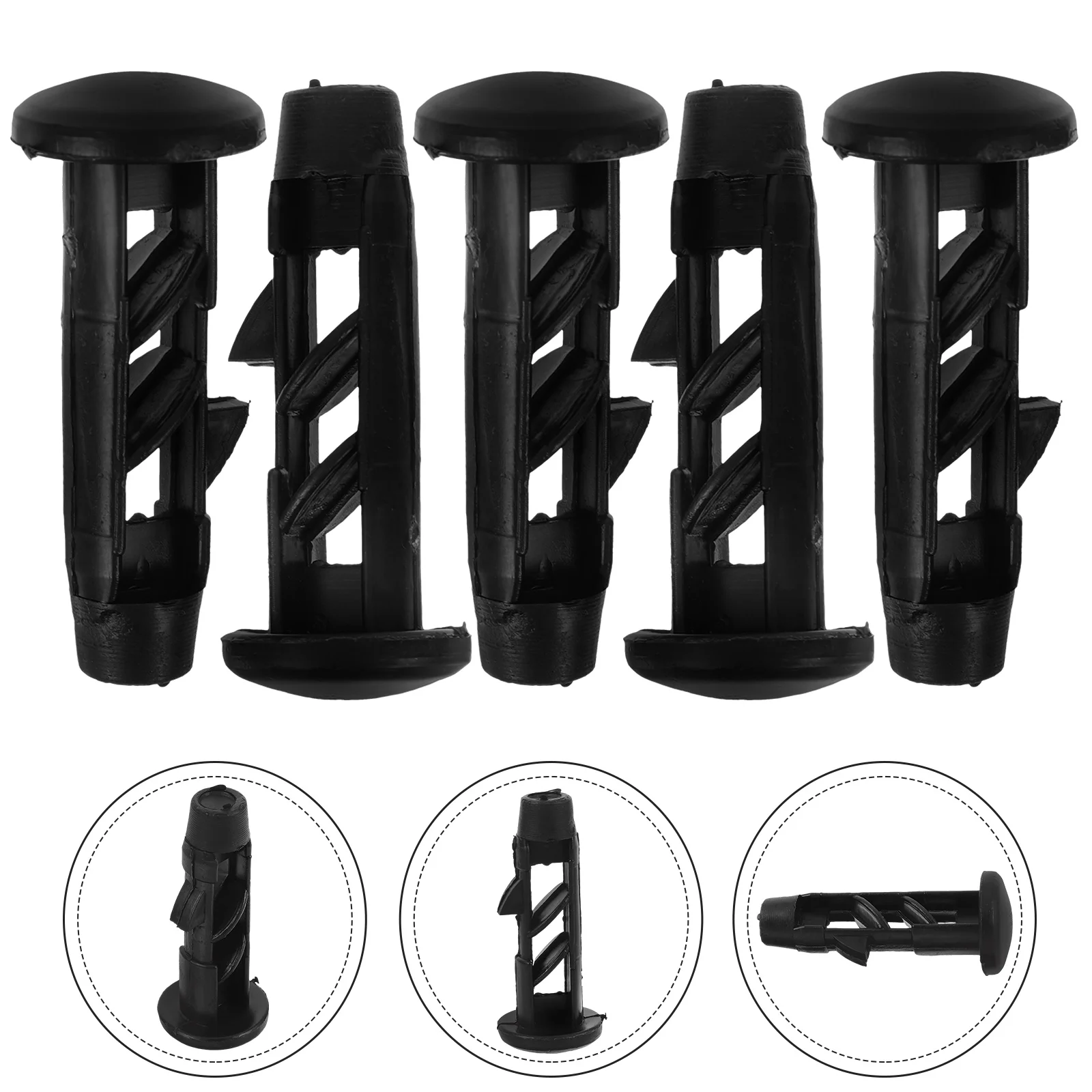 5 шт. пластиковые защелки для мусорных баков чёрные