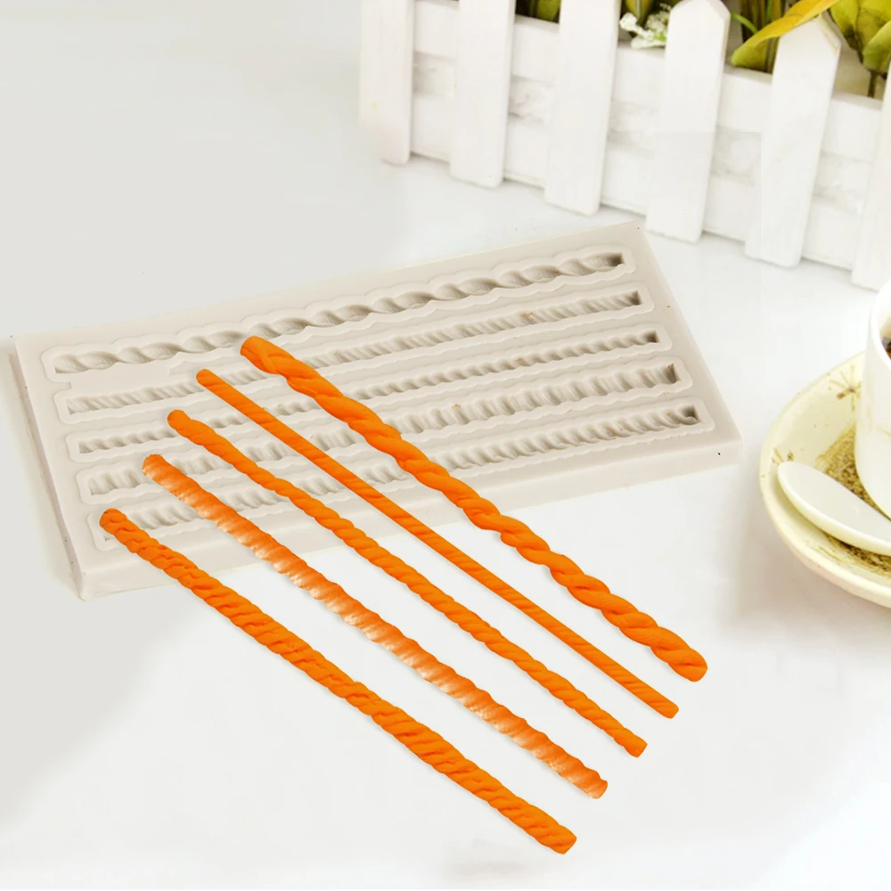 Силиконовые 3D формы в виде веревки инструмент для украшения тортов форма выпечки