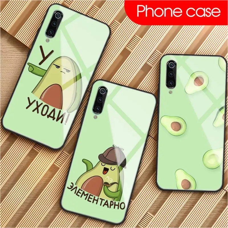 

Cute Avocado Hand Drawn Style Phone Case For Xiaomi 11 Ultra Redmi Note 10 9 Poco X3 NFC F2 F3 Pro Glass Cover