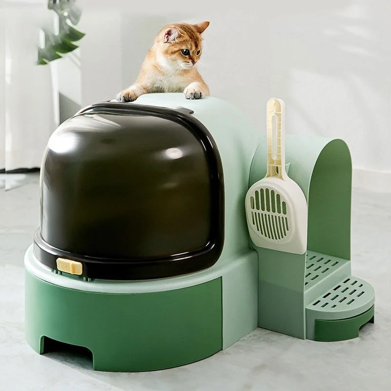 

Cat Litter Box Fully Enclosed Drawer-type Anti-splash Belt Sand Kitten Feces Oversized Odorless Cat Toilet Cat Supplies