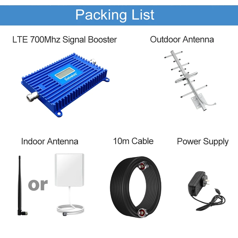 Lintratek LTE 700Mhz Signal Repeater Australia 4g Cellphones Signal Booster B28 Single Band Cellular Signal Amplifier Full Kit images - 6