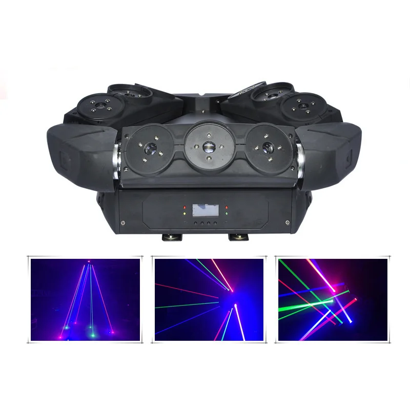 

AUCD 3x3 Eyes RGB Moving Head Spider Projector Laser Lights Disco DJ Party Show DMX Master-Slave Beam Ray Stage Lighting DJ-109F