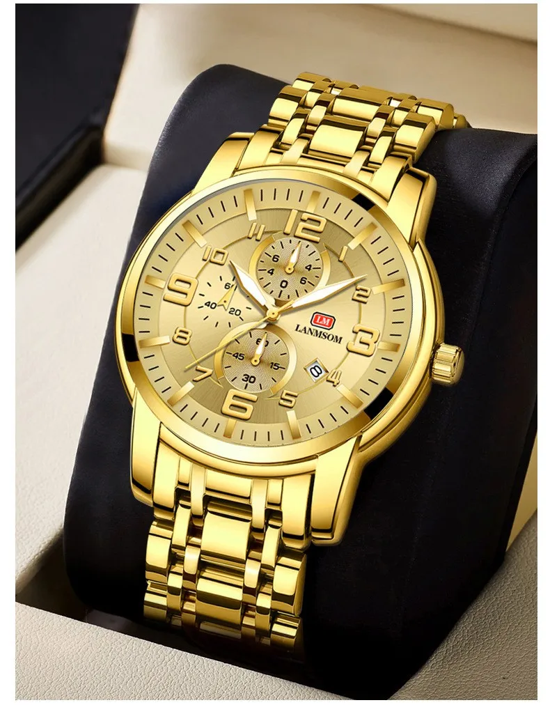 

Часы наручные мужские цифровые, люксовые простые многофункциональные водонепроницаемые светящиеся в деловом стиле с календарем и стальны...