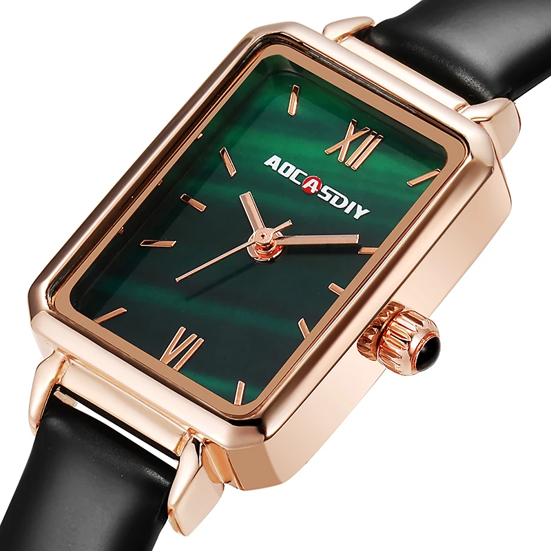 

New Aocasdiy Manufacturer Direct Selling Hot Selling Three Eye Leisure Small Green Watch Women's Watch Quartz Watch
