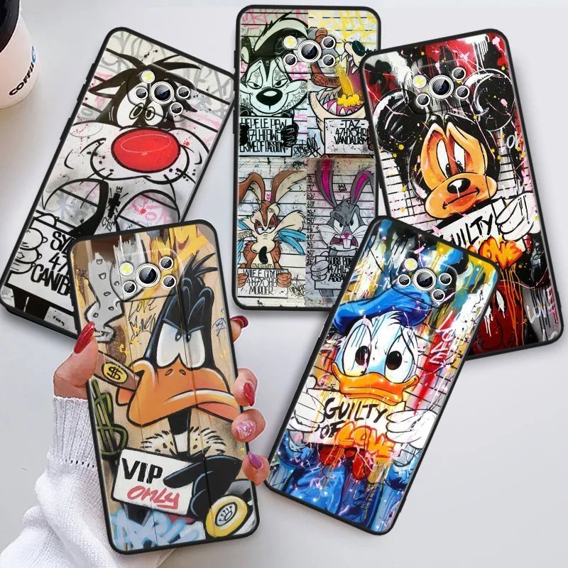 

Cute Donald Duck Mickey Mouse Phon Case For Xiaomi POCO C50 C40 C31 C3 M5S X4 M4 M3 F4 F3 GT F2 F1 X3 NFC X2 Pro Black Cover·