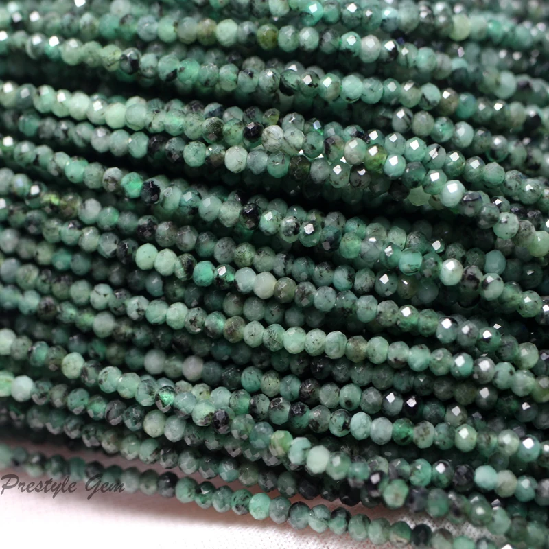 

Meihan оптовая продажа, натуральный Африканский изумруд, драгоценный камень, граненые, Рондель, свободные бусины для ювелирных изделий, сделай...