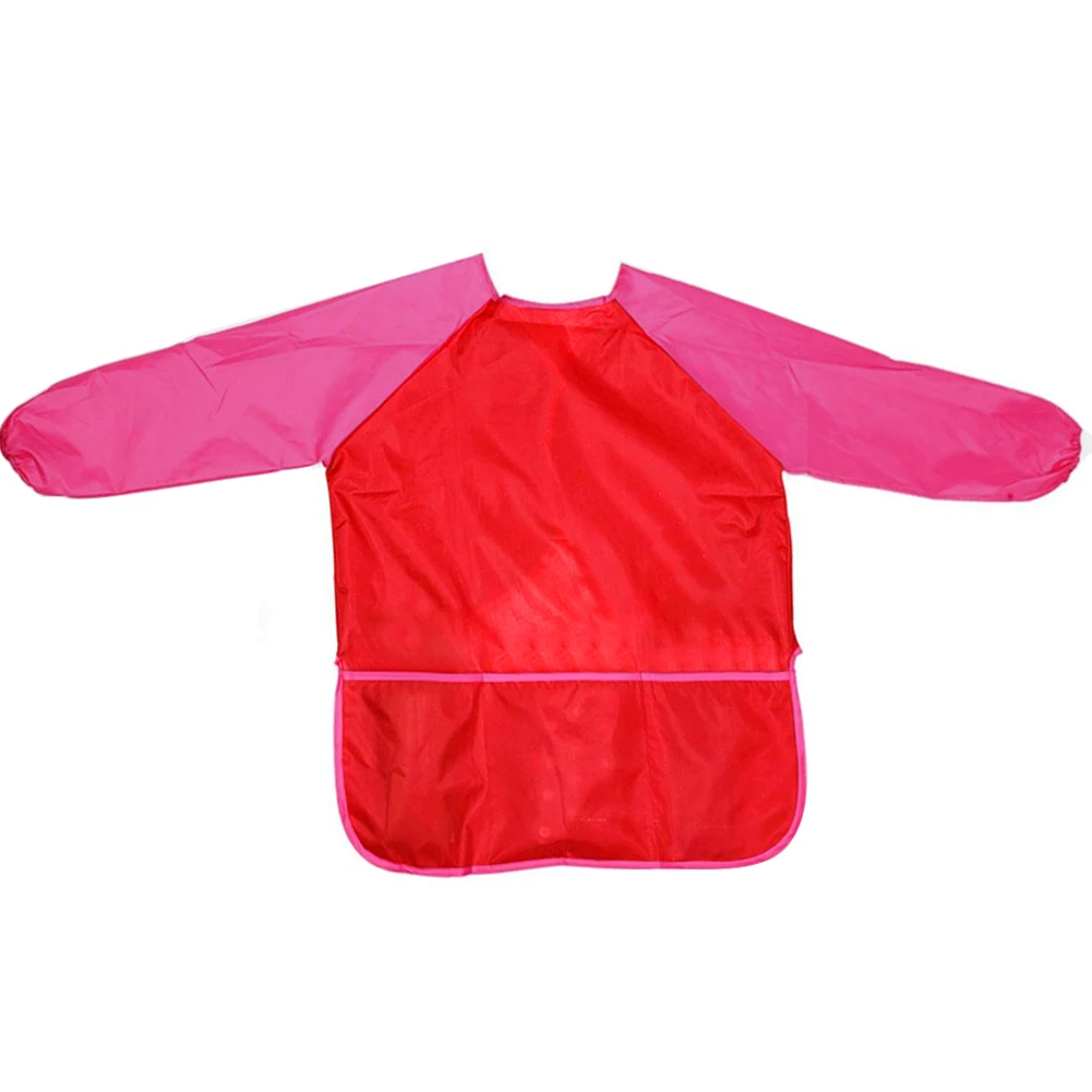 

Quick Dry Long Sleeve Anti Dirty Bib Home Reusable For Kids Gift Art Smock Painting Apron Waterproof With Storage Pocket School
