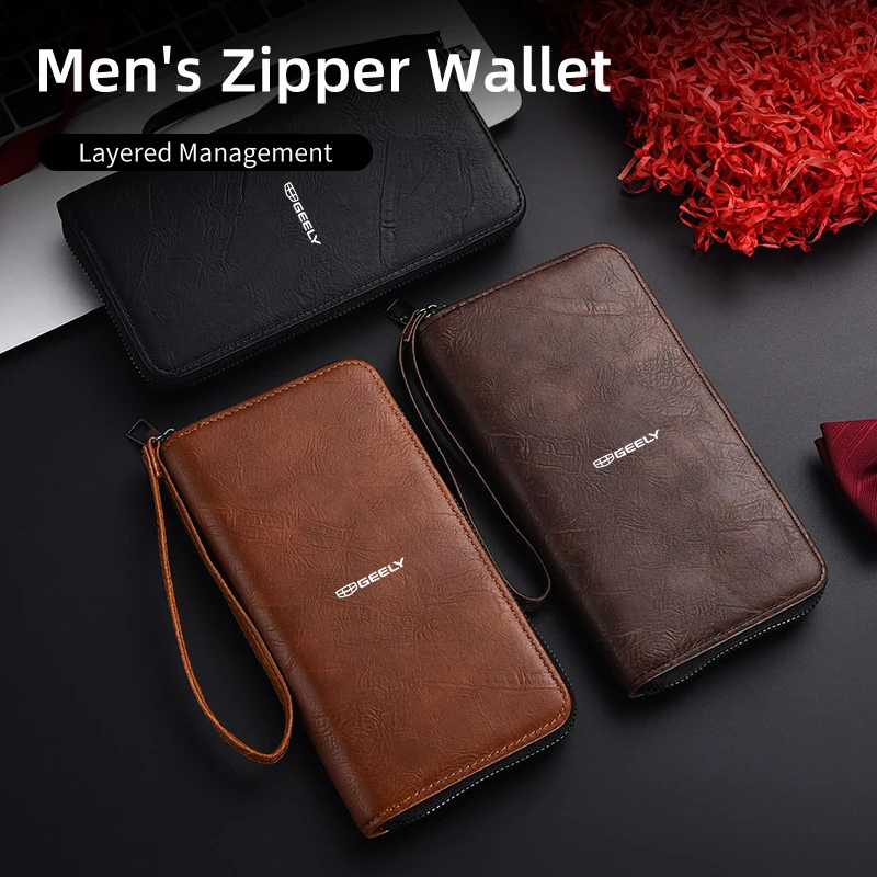 Мужской Длинный кошелек с логотипом автомобиля многофункциональная сумка для