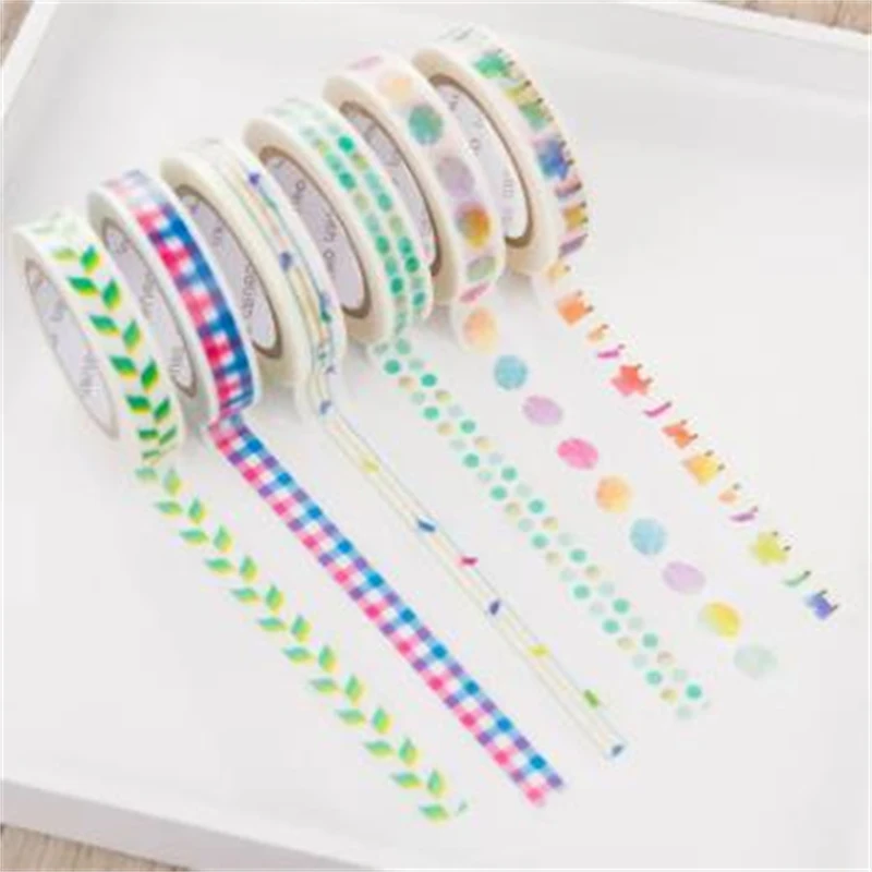 

Deli 6Pcs 10mm*10m Creative Washi Tape Set DIY Decorative Scrapbooking Journal Planner Masking Tape Craft Stickers Stationery