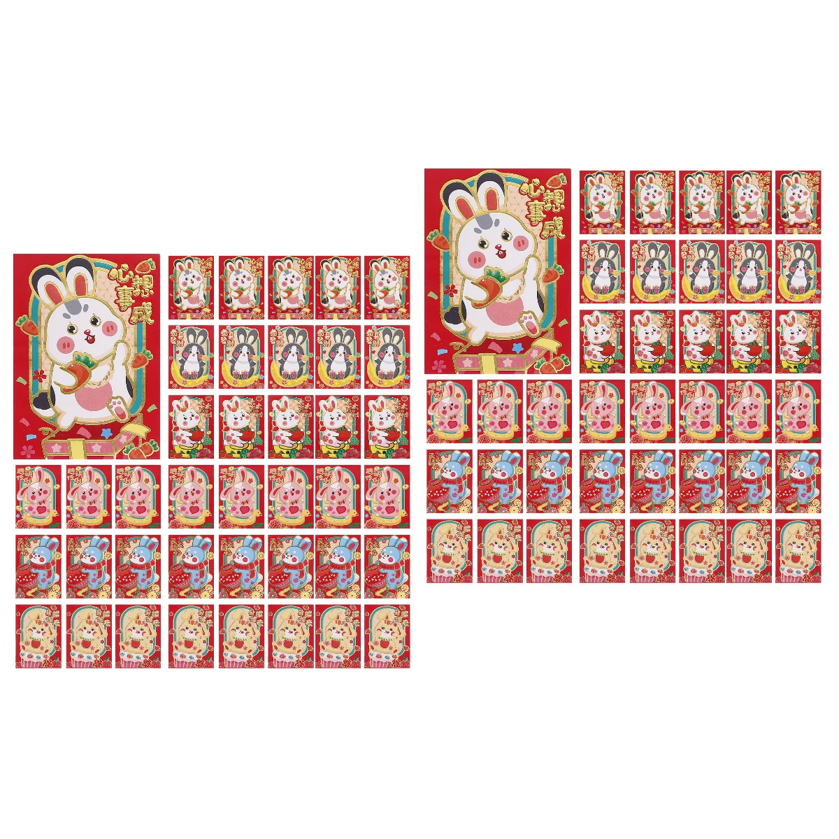 

120 Zodiac Rabbit Red Envelopes 2023 Red Packets Chinese New Year Pockets