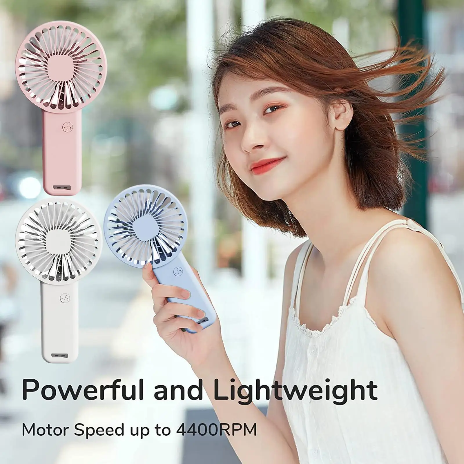 

Portable Handheld Fan Small Cooling Fan USB Rechargeable Low Fan Noise Dropship Eyelash M2P0