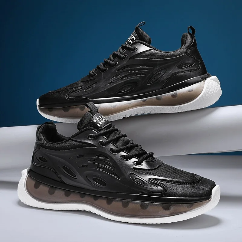 Mesh Daddy Men's Shoes Breathable All Air Sole Heightening Sneakers Autumn New Men's Sports Casual Running Shoes