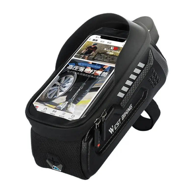 

7-Inch Waterproof Touch Screen Bike Bags Phone Case Bicycle Bag Hard Shell MTB Road Bike Cycling Top Front Tube Frame Beam Bag