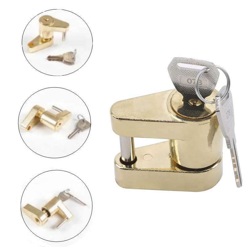 

Anti-theft Trailer Hitch Lock Trailers Coupler Padlock Hook Connector Tongue Locks Hitch Security Protector Zinc Alloy 1/4 Inch