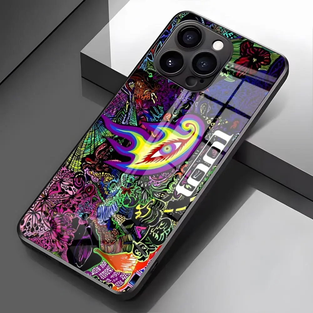 Чехол для телефона TOOL Band для iPhone 17 Pro Max 16 15 14 Pro Max 13 11 X Xs Xr 8 7Plus, стеклянная крышка (art.: 3920da86fb519) - 3920da86fb519