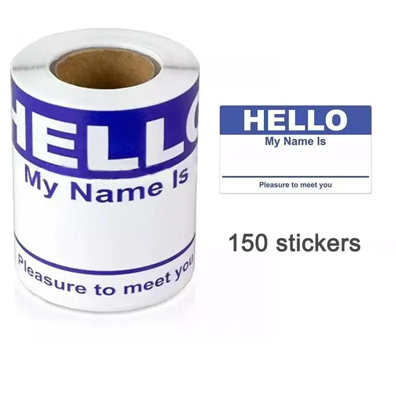

Name Tag Labels Hello My Name Is Sticker 150pcs Baby Announcement Stickers Hospital Office Photography Props Tags School C7b6