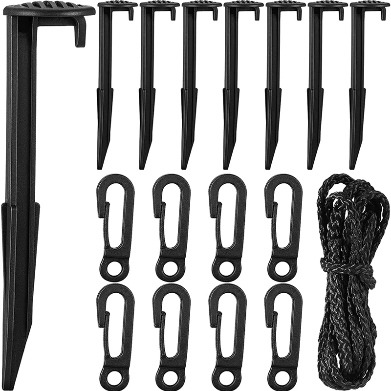 

Inflatable Stakes, Include Stake, Tether with Hook, Holiday Inflatable Decoration Accessories for Garden Lawn (8 Set)