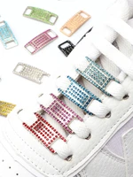 1pair af1 colorful rhinestone laces shoe accesories jeweled sneaker air force shoe charms diy shoelaces buckles shoes decoration