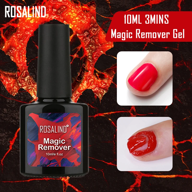 

ROSALIND 10ml Remover Gel Nail Polish Fast Safely 2-3MINS Gel Magic Remover For Manicure Cleanser Removing Gel Varnish