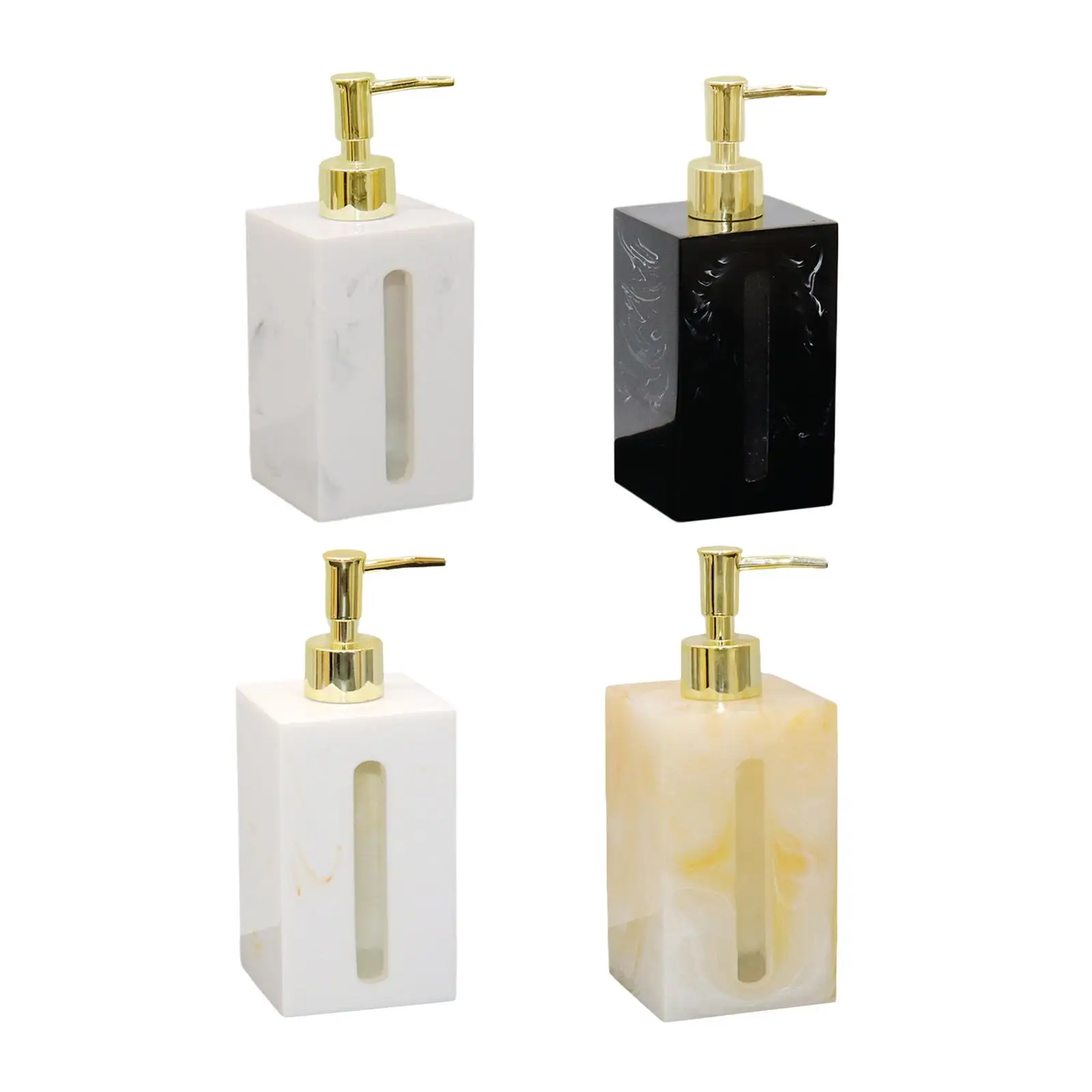 

Soap Dispenser Reusable Marble Style 500ml Resin Liquid Soap Dispenser Shower Dispensers for Hotel Bathroom Shampoo Countertop
