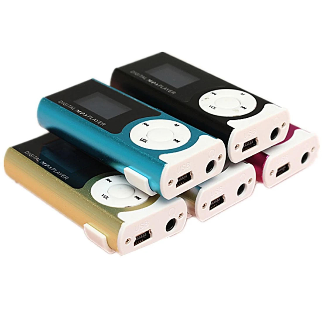 Мини USB MP3-плеер с клипсой ЖК-экран 16 ГБ мини SD TF карта
