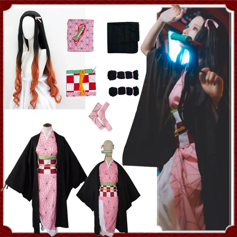 

Женский костюм для косплея из аниме «рассекающий демонов», кимоно для Хэллоуина, карнавала, одежда для взрослых и детей
