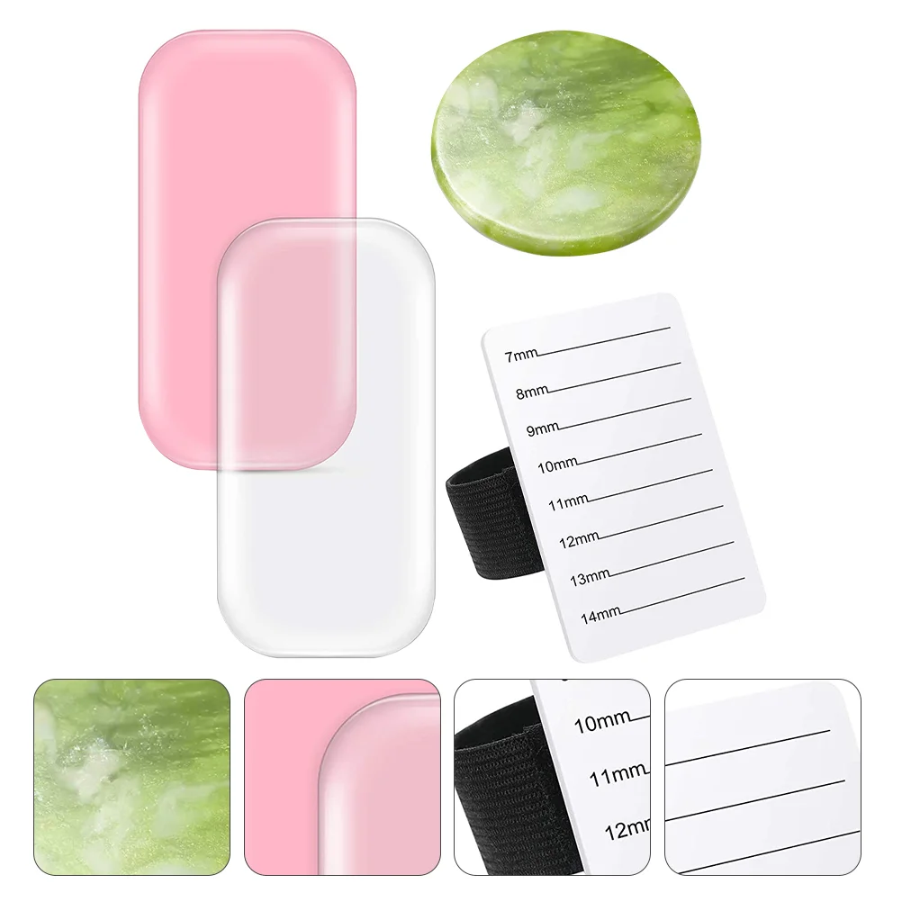 

Eyelash Holder Extension Lash Tray Pallet Grafting Glue Pad Jade Eyelashes Kit Gasket Extensions Supplies Siliconetrays Acrylic