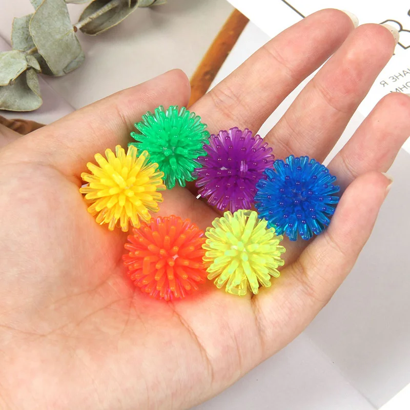 

6pcs Spiky Ball Fidget Toy Small Size For Kids Children Autism Sensory ADHD Anxiety Relief Exercise Grip Ball