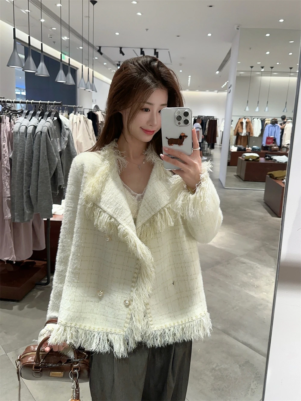 Pphome French sle Изящная тканая короткая верхняя одежда с кисточками Женская