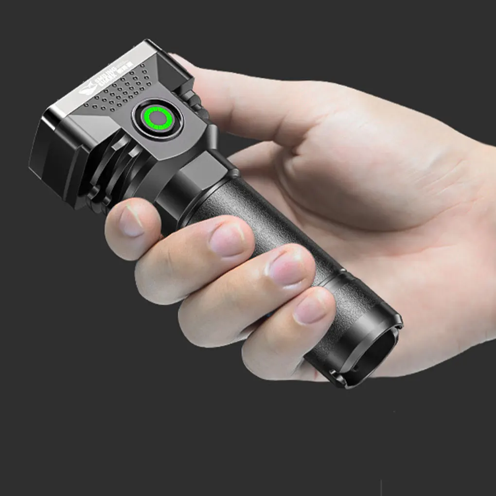 

Фонарик для кемпинга, пешего туризма, рыбалки, исследование, 4 режима, перезаряжаемая ручка, внешнее оборудование, осветительные принадлежности